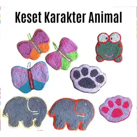 Keset Karakter Lucu Bahan Tebal Serap Air Motif Animal