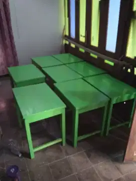 Meja,kursi belajar anak banyak warna