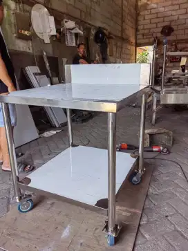 Meja trolley stainless