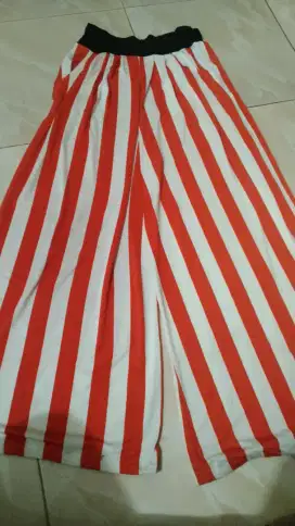 Celana kulot stripe lebar
