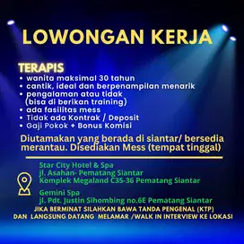 Lowongan Kerja Terapis Spa di Siantar