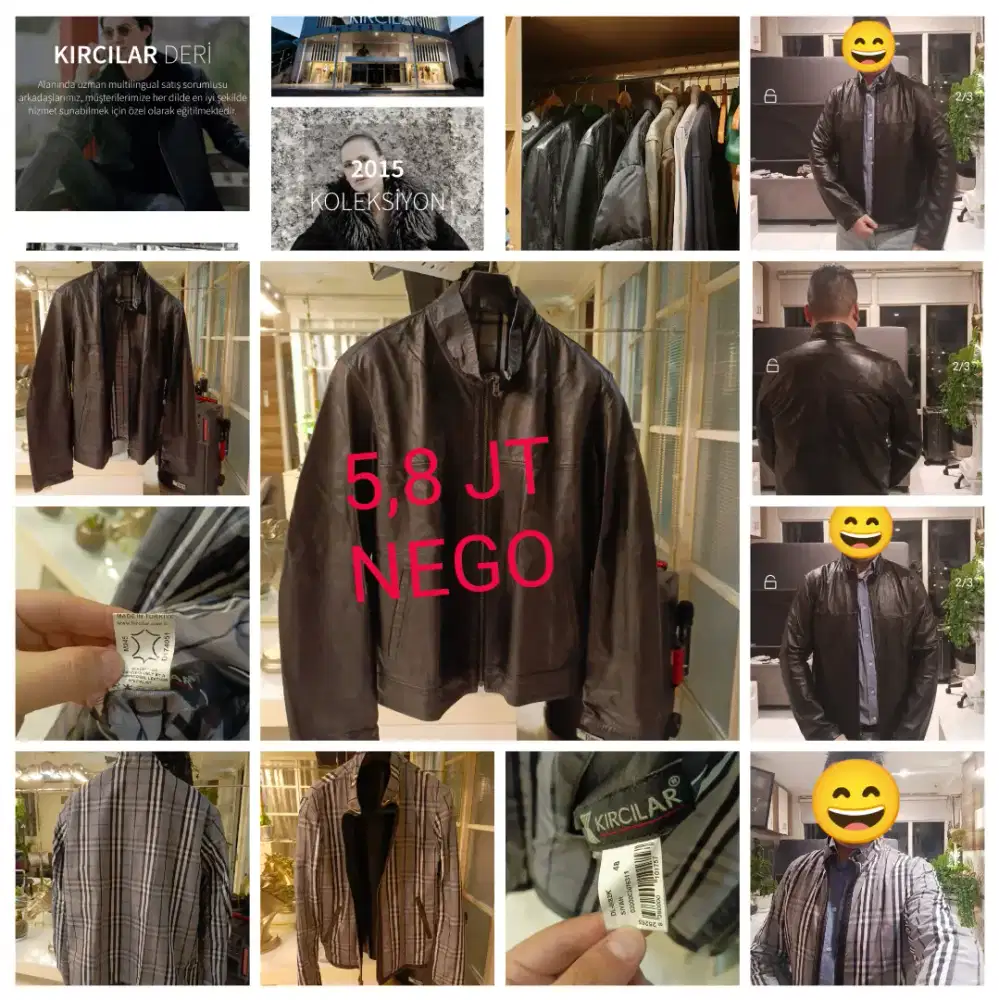KIRCILAR 2 SISI JACKET KULIT TURKEY ORI 1000% LIKE NEW NEGO SAJA GAN.