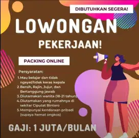 LOWONGAN KARYAWAN PACKING WANITA