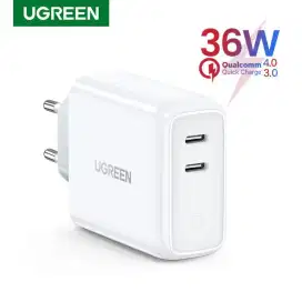 UGREEN CD199 36W 36 Watt Quick Charger QC Power Delivery PD Putih Ori
