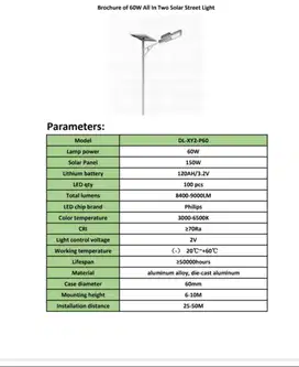 pju tenaga surya 40watt set nyala terpasang