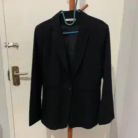Jas formal wanita Merek Valino hitam