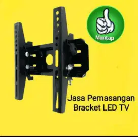 Bracket TV led + pasang