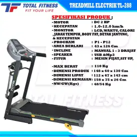 ALAT OLAH RAGA TREADMIL ELEKTRIK TF 288 SPORT