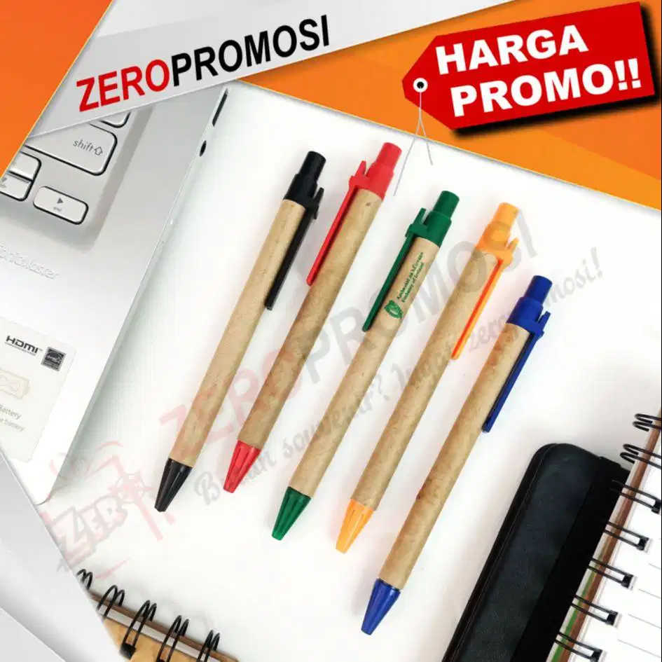 Pulpen Kertas Pen Recycle Promosi Custom Logo Brand