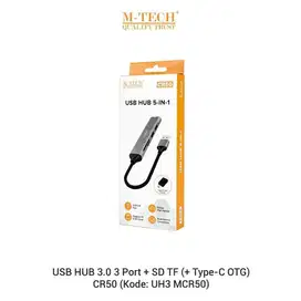 USB Hub 3.0 5in1 + Card Reader + OTG TypeC Mtech CR50
