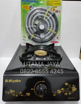 PAKET KOMPOR GAS 1 TUNGKU MIYAKO KG-101C