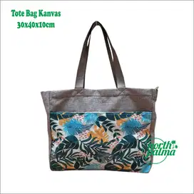 Tas Kanvas Tote Bag Souvenir Seminar Kit Motive Goni