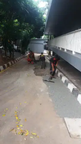 Cut and fill Aspal jalan cor paving hotmix turap Beton land clearing