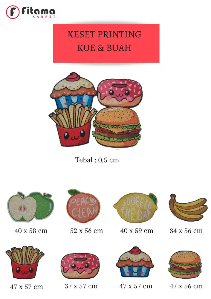 Keset Mie Karakter Food / Keset Mie Antislip