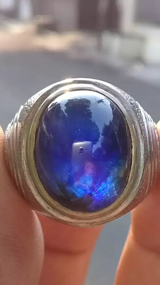 Jual Batu Cincin Natural Royal Blue Sapphire Crystal Bagus sekali
