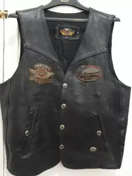 Rompi kulit vest Harley Davidson made in usa