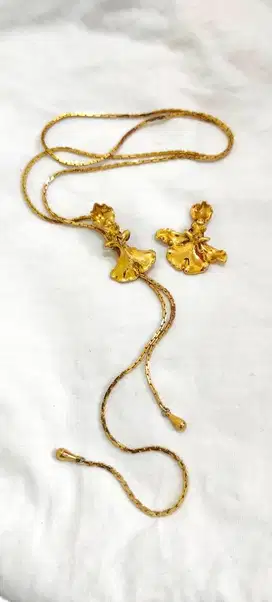 Kalung Rantai Panjang Model Serut / Kalung Rantai