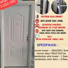 Pintu baja / pintu aluminium / pintu rumah / pintu import