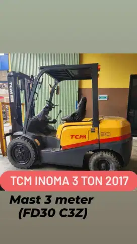 Ready Tcm Inoma 3 ton (FD30 C3Z) 2017 , mast 3 m