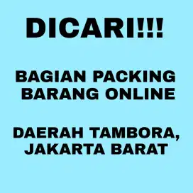 Dibutuhkan karyawati bagian packing online