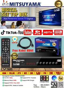 PROMO Set Top Box Mitsuyama MS DVB-01 STB Alat Penerima Siaran Digital