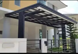 Canopy solarflat, alderon, atap pvc, polycarbonate,canopy kaca,spandek