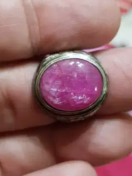 Ruby size lumayan besar garansi natural iket perak