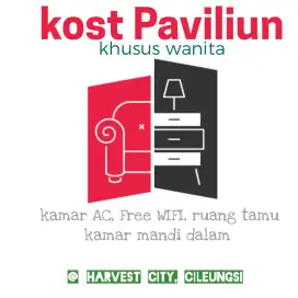 kamar kost puteri atau Paviliun semi furnished  kecil untuk keluarga