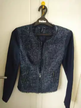 Atasan model tangan panjang biru, baju woll coklat n kuning(3)