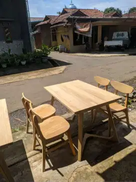 Kursi cafe meja makan jati