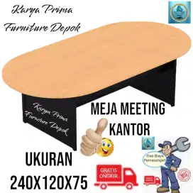 Meja Meeting Rapat ukuran 240x120x75 kuat, awet, baru 2.000.000 COD.