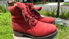 Timberland 6 in Premium Boot Heritage Dark Red Nubuck Waterproof 44