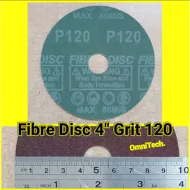 Fibre Sanding Disc Amplas Gerinda Fiber Bulat 4 Bolong Metal Logam