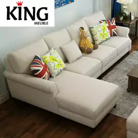 Sofa Minimalis 4 seat sudur ruang tamu keluarga