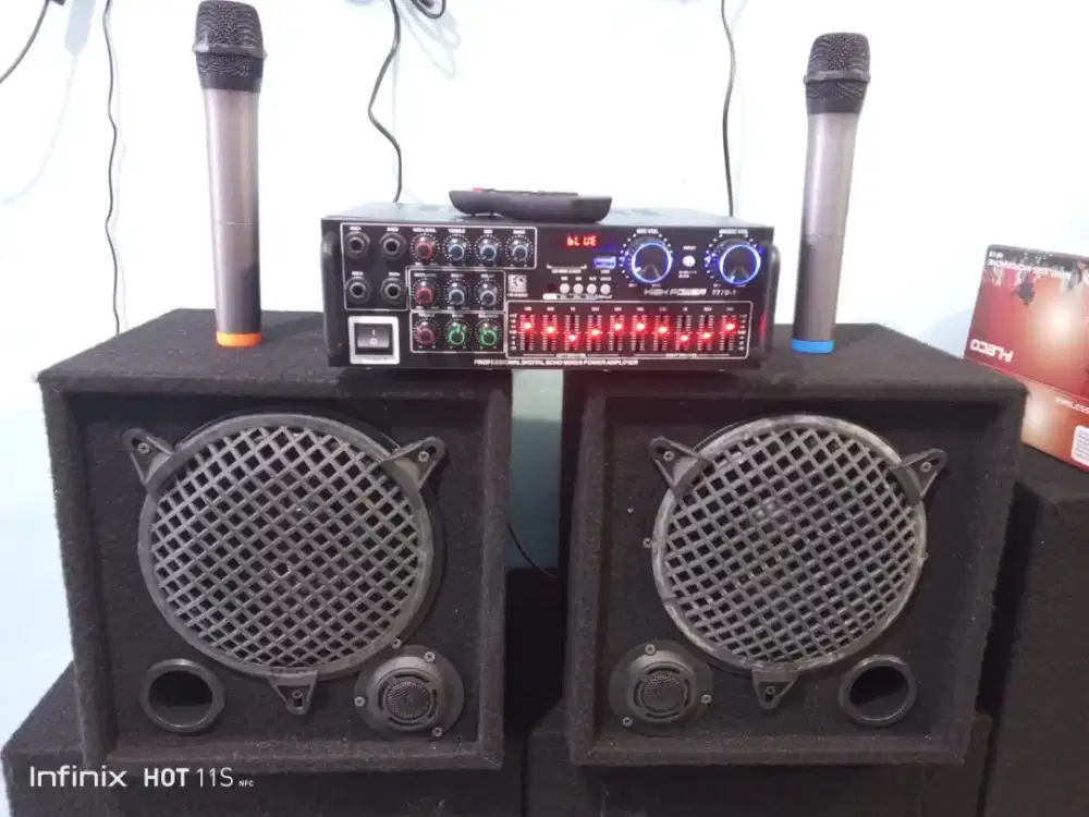 PAKET KARAOKE LENGKAP 8in DIRUMAH, WARUNG,dll BLUETOOTH BARANG BARU