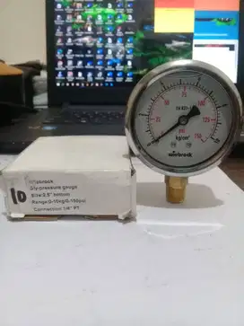Pressure Gauge WIEBROCK 150psi 10Bar 1/4 2.5inchi NPT