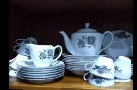 Tea set bunga padi