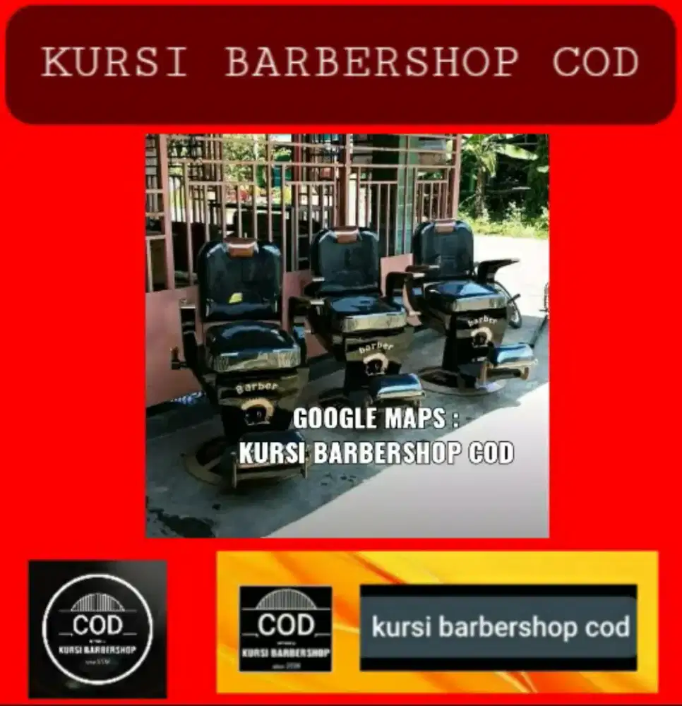 Kursi Barber barbershop non hidrolik. Area PALEMBANG-BENGKULU 2,9 jt
