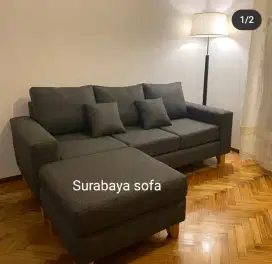 Sofa L selonjor minimalis