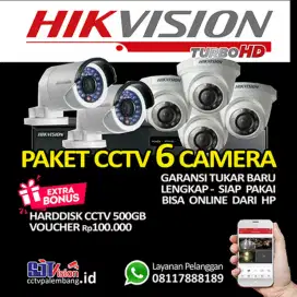 Paket Lengkap CCTV 6 Camera Hikvision