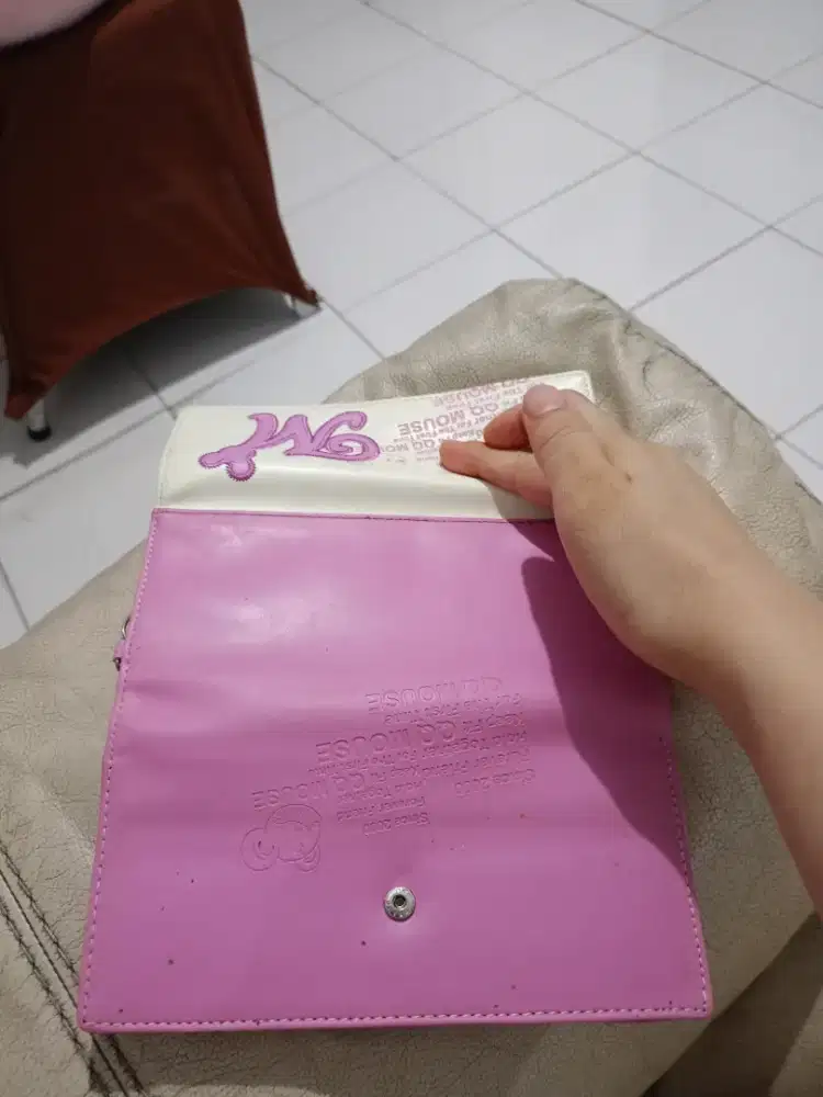 Dompet panjang milk bear pink