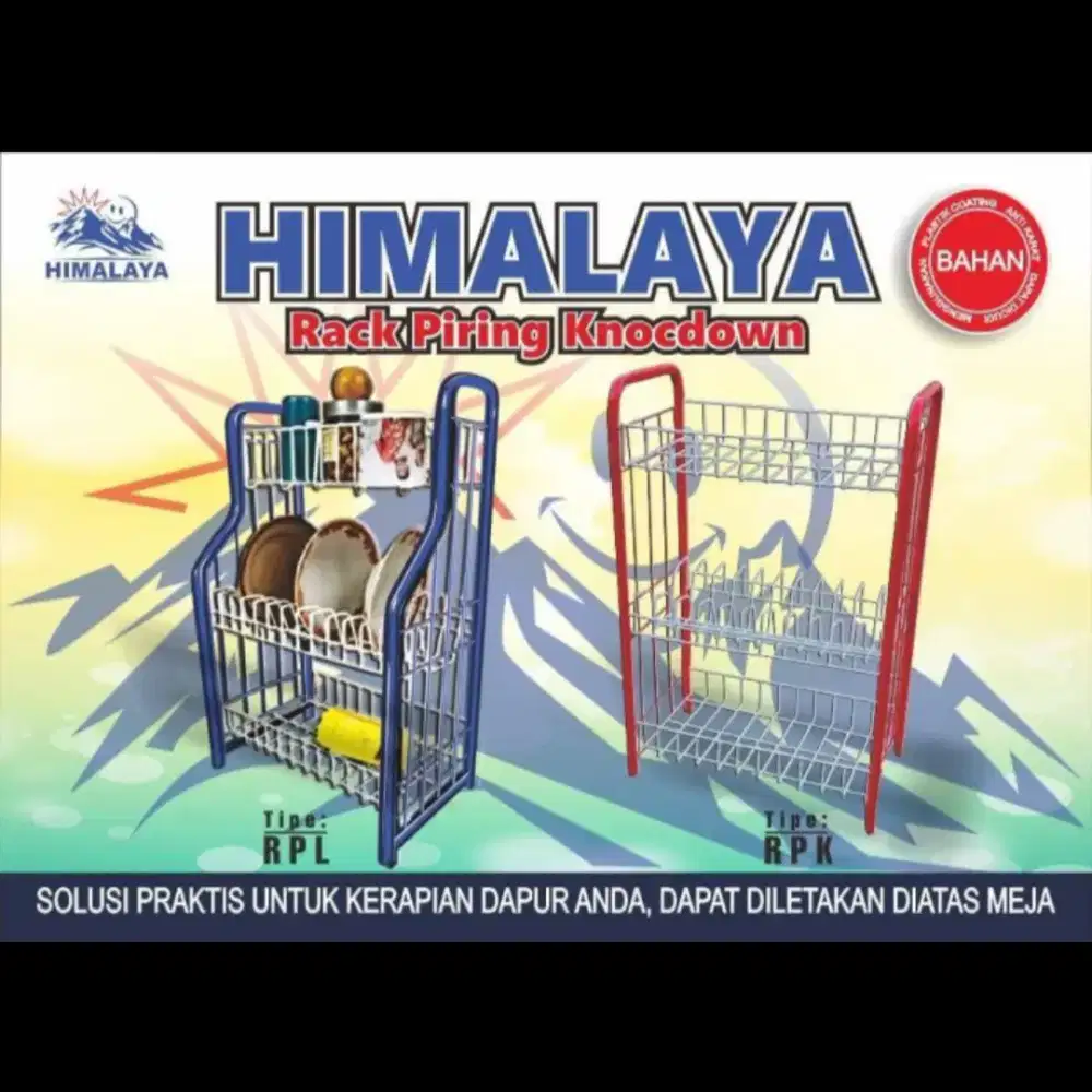 rak piring 3 susun kawat besi rpk rpl knockdown