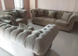 Sofa ruang tamu mewah 321 kancing seribu