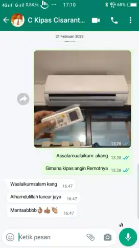 Kipas angin model ac, cod, gratis pemasangan