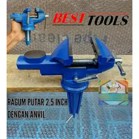 2,5 Inchi Ragum taggem clamp vise besi catok meja mini dengan anvil