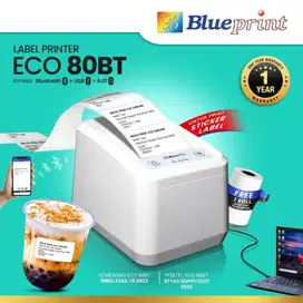 Blueprint ECO 80BT Printer Bluetooth Thermal Label Resi Stiker Barcode