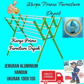 Jemuran Aluminium Handuk kuat, awet 280rb free ongkir free pasang COD