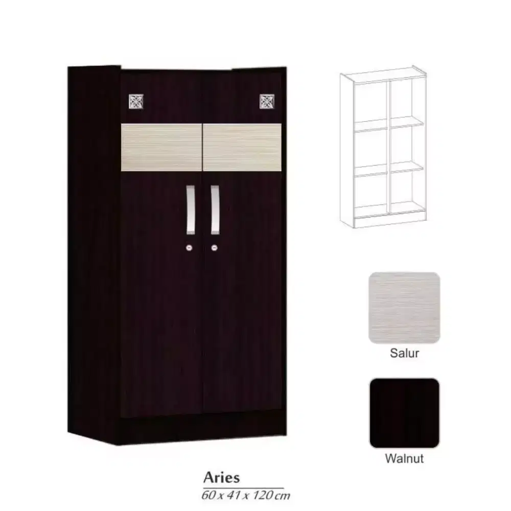 Lemari knock down uk kecil 60 x 40 x 120