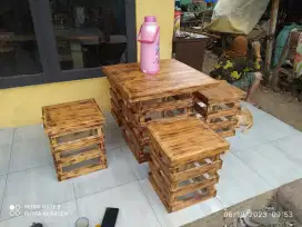 Meja kafe kayu waru/tisuk