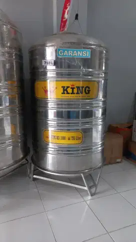 Tandon / Toren/ Tedmon / Tangki Air Stainless King 750 Liter Garansi